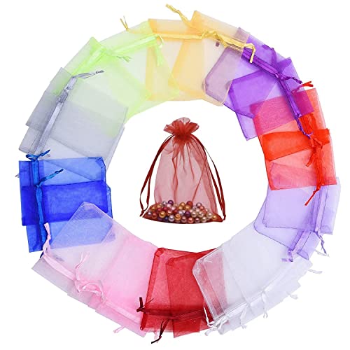 30 Stück Organza Säckchen Zum Befüllen,Organzabeutel Geschenkbeutel Kordelzug Säckchen Organzasäckchen für Festival Party Hochzeit Bonbonsbeutel,Schmuckbeutel Lavendel Geschenk Säckli,20x30cm Bunt von Duories