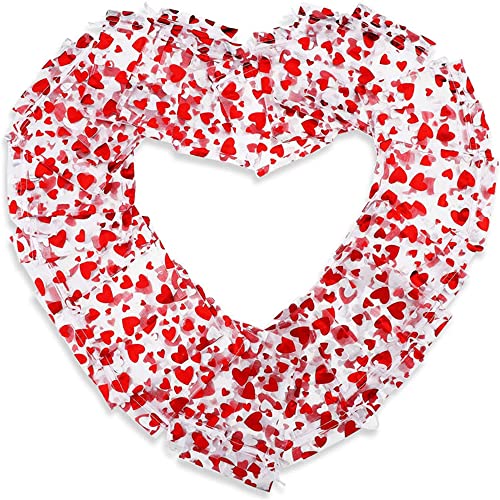 30 Stück Organzasäckchen mit Rot Liebe Herz,8x10cm Organzabeutel Zum Befüllen,Tunnelzug Organza Schmuckbeutel für Schmuck Süßigkeiten Hochzeit Valentinstag Party Weihnachts Verpackung Bonbonsbeutel, von Duories