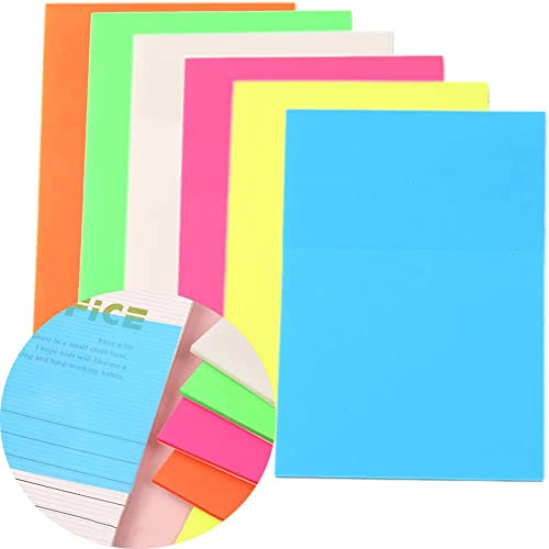 300 Blätter Transparente Haftnotizen,Bunte Selbstklebende Haftnotizzettel Haftnotiz Klebezettel,75x50mm Wiederbeschreibbar Durchsichtige Sticky Notes für Büro Studenten Haushalte,Sechs Farbe von Duories