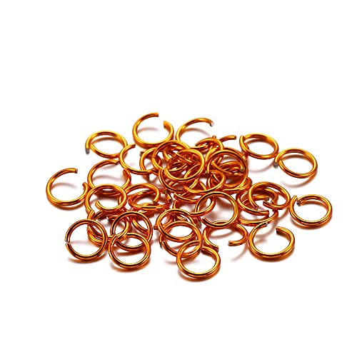 300 Stück Biegeringe,Offenem Bindering,Aluminiumring mit Öffnung,Spaltringe Verbindungsringe,für die Herstellung von hängenden Ornamenten,DIY Kunsthandwerk,Halsketten,Armbändern,Dunkles Gold,1*10mm von Duories