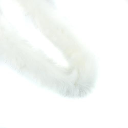 3m Kunstfell Band Flauschige Pelz Stoff Kunstpelz Stoff Furry Faux Strips Plüschband Zierband Dekoband Plüschstoff Plüsch Trim für DIY Basteln Nähen Kleidung Weihnachtsdeko 8-10cm breit Weiß von Duories