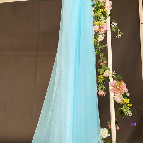 3m x 160cm Soft Tüllstoff,Tüll Stoffe zum Nähen,Netzstoff Dekostoff Drapierstoff für Arbor Hochzeit Vorhang Hochzeitsbogen Freihanddeko Querbehang Gardine Torbogen Zeremonie Party Dekor,Hellblau von Duories