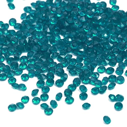 4000 Stück Acryl Deko Diamantkristalle 4mm Glitzer Streudeko Tischschmuck Funkelnd Dekosteine Kristalle Konfetti Diamanten zum DIY Verzieren Tischdeko Hochzeit Taufe Verlobung Valentinstag,Blau Grün von Duories