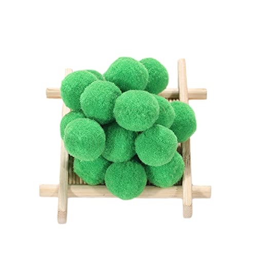 48 STK Bunte Groß Pompons zum Basteln, 40mm Pompons Bälle Kleine Bommeln Kugeln, Flauschigen Bunte Pom Pom Deko Pompom Plüschbälle Bastel Zubehör für Dekorieren Verzieren Nähen DIY Handwerk,Grün von Duories