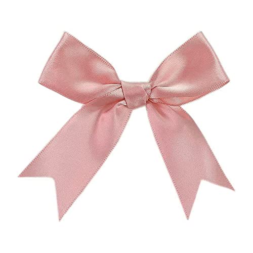 50 Stk 8.5x8.5cm Satinband Schleifen,Satin Band Deko Schleifen Fertigschleife Geschenkschleifen für DIY Handwerk Hochzeit Weihnachten Valentinstag Deko Karte Herstellung von Verzierungen,Dunkelpink von Duories