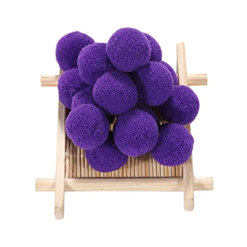 500 STK Mini Pompons zum Basteln,15mm Pompons Bälle Kleine Bommeln Kugeln, Flauschigen Bunte Pom Pom Deko Pompom Plüschbälle Bastel Zubehör für Dekorieren Verzieren Nähen DIY Handwerk,Dunkelviolett von Duories