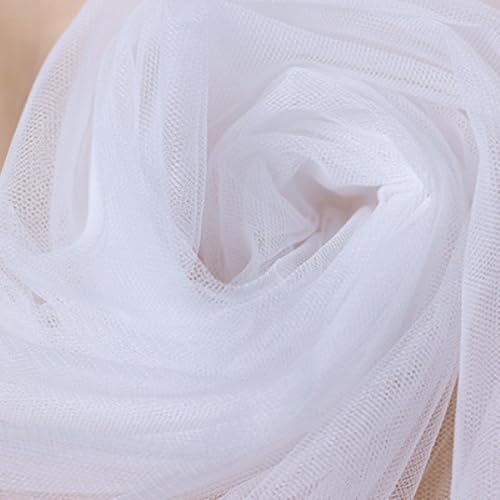 500cm x 230cm Mash Stoff Meterware, Extra Breit Softtüll Netzstoff Tüllstoff zum Nähen, Tüll Stoff für Bekleidung Gardine Tischdecken Hochzeit Vorhang Freihanddeko Tüllrock Party Deko,Weiß 500cm x 230cm Mash Stoff Meterware, Extra Breit Softtüll Netzstoff Tüllstoff zum Nähen, Tüll Stoff für Bekleidung Gardine Tischdecken Hochzeit Vorhang Freihanddeko Tüllrock Party Deko,Weiß von Duories
