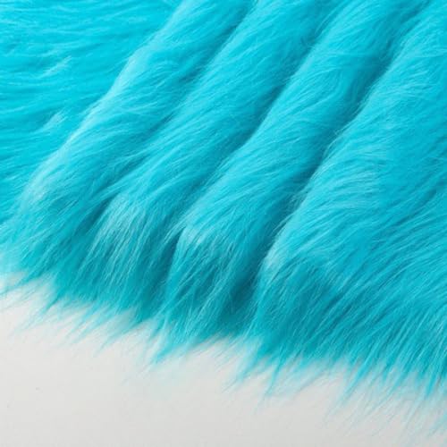 5cmx180cm Flauschige Kunstpelzband Kunstfell Band Fellstoff, Furry Faux Pelz Stoff Dekoband Zierband Plüsch Trim Plüschstoff Plüschband Borten Bänder zum Nähen Kleidung Weihnachtsdeko,Blauer See von Duories