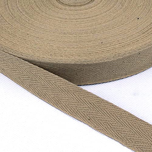 Baumwolle Schrägband,25 Yards x 20mm Einfassband Köperband Nahtband Baumwollband Textilband Fischgrätenband Köperband Wimpelband Twillband Webbing Band für Schneidern DIY-Nähen Basteln,Kamel von Duories