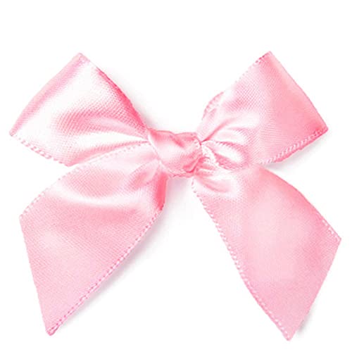 Duories 100 StüCk Klein Satinschleife Bandschleife geschenkband Handgemacht Satinband Bowknot für Geschenkverpackung,Handgemachtes DIY, Hochzeits(Rosa) von Duories