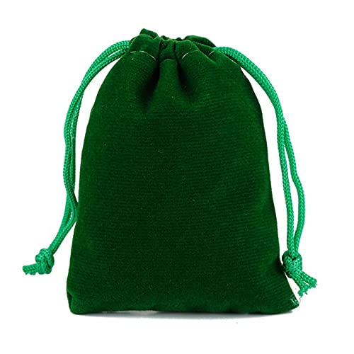 Duories 20 Stück Gemischt Weicher Stoff Samtbeutel Samttaschen Schmuckbeutel mit Kordelzug Samtsäckchen Wiederverwendbare Kordelzug Geschenk Tasche für Weihnachten Party Hochzeit Bankett,9x12cm Grün von Duories