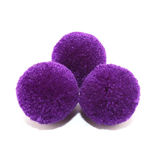 Duories Pompons zum Basteln,10 Stück 40mm Bunte Bommeln Bälle,Pom Poms für Kunsthandwerk,Pompons Bälle für Ostern,Weihnachten,Bunte Pompons für DIY Basteln Tischdekoration Geburtstagsdeko,Violett von Duories