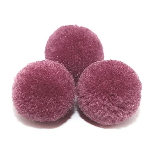 Duories Pompons zum Basteln,10 Stück 50mm Bunte Bommeln Bälle,Pom Poms für Kunsthandwerk,Pompons Bälle für Ostern,Weihnachten,Bunte Pompons für DIY Basteln Tischdekoration Geburtstagsdeko,Fuchsie von Duories