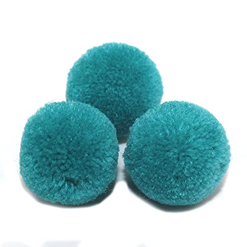 Duories Pompons zum Basteln,10 Stück 50mm Bunte Bommeln Bälle,Pom Poms für Kunsthandwerk,Pompons Bälle für Ostern,Weihnachten,Bunte Pompons für DIY Basteln Tischdekoration Geburtstagsdeko,Blauer See von Duories