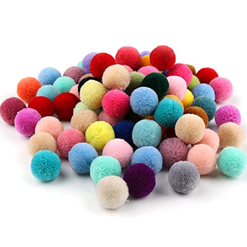 Duories Pompons zum Basteln,50 Stück 15mm Bunte Bommeln Bälle,Pom Poms für Kunsthandwerk,Pompons Bälle für Ostern,Weihnachten,Bunte Pompons für DIY Basteln Tischdekoration Geburtstagsdeko,Mischfarbe von Duories