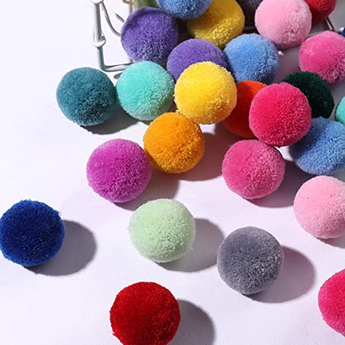 Duories Pompons zum Basteln,50 Stück 30mm Bunte Bommeln Bälle,Pom Poms für Kunsthandwerk,Pompons Bälle für Ostern,Weihnachten,Bunte Pompons für DIY Basteln Tischdekoration Geburtstagsdeko,Mischfarbe von Duories