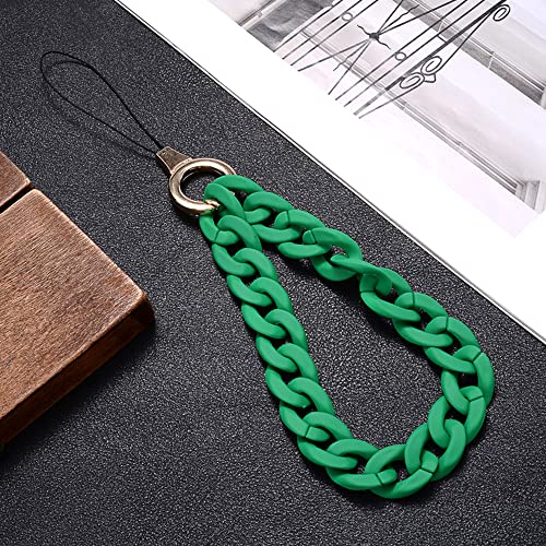 Universale Bunte Acrylkette Handykette Handgelenkschlaufe Kette Handy Lanyard Handy Anhänger Telefonkette Schlüsselanhänger Handygürtel Handyschmuck Hängende Kette Handschlaufe Taschenanhänger von Duories