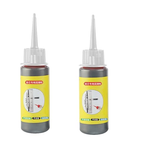 2 STÜCK Türschloss-Schmiermittel – 60 Ml Schloss-Schmiermittel, Langlebiges Graphit-Schmiermittel Ohne Staub, Ungiftiges Schmiermittel Für Schließzylinder, Professionelles Mehrzweck-Graphitpulver von Duqulle