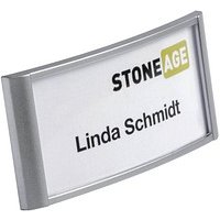 10 DURABLE Badge Classic Namensschilder mit Magnet 6,5 x 3,0 cm von Durable