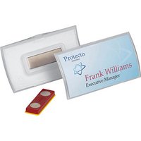 10 DURABLE CLICK FOLD Namensschilder mit Magnet 4,0 x 7,5 cm von Durable