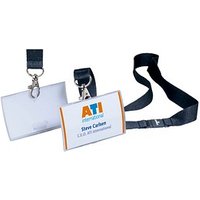 10 DURABLE Click Fold Namensschilder mit Textilband 9,0 x 5,4 cm von Durable