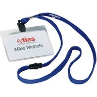 10 DURABLE Namensschilder mit Textilband 9,0 x 6,0 cm von Durable