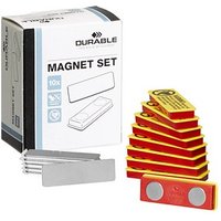 DURABLE Selbstklebende Magnete rot/gelb 10 St. von Durable