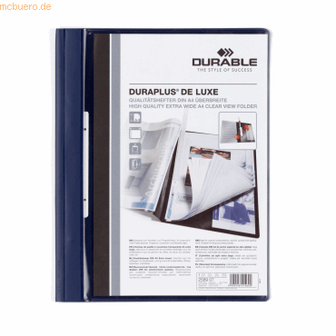 25 x Durable Angebotshefter Duraplus de luxe A4 dunkelblau von Durable