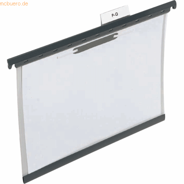 25 x Durable Hängemappe A4 Kunststoff transparent/grau von Durable