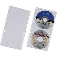 DURABLE 2er CD-/DVD-Hüllen Cover S abheftbar transparent, 5 St. von Durable