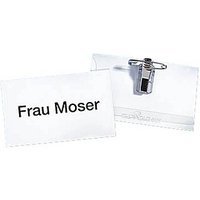 50 DURABLE Namensschilder mit Kombiklemme 9,0 x 5,4 cm von Durable