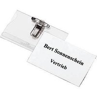 50 DURABLE Namensschilder mit Kombiklemme 7,5 x 4,0 cm von Durable