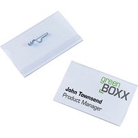 50 DURABLE Namensschilder mit Nadel 9,0 x 5,4 cm von Durable