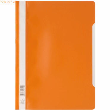 50 x Durable Sichthefter A4 PP orange von Durable