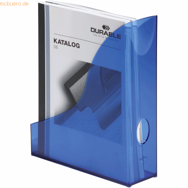 6 x Durable Stehsammler Basic A4 transluzent blau von Durable