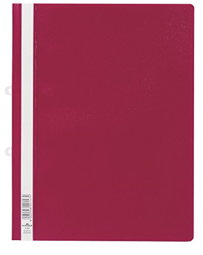 DURABLE 258003 Hunke & Jochheim Sichthefter mit Abheftschieber, Hartfolie, 0,16 mm, DIN A4, 280 x 330 mm, rot von Durable