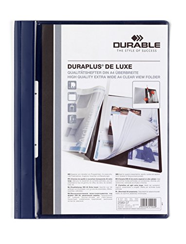 DURABLE 258907 Hunke & Jochheim Angebotshefter DURAPLUS® DE LUXE, strapazierfähige Folie, A4, dunkelblau von Durable