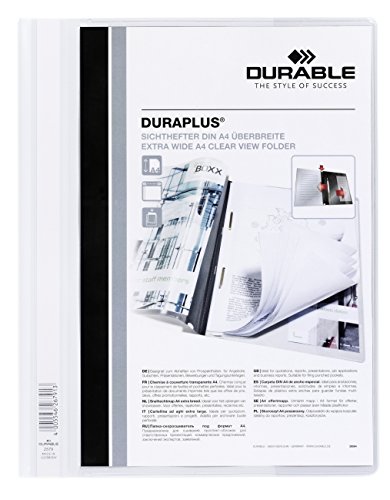 DURABLE Hunke & Jochheim Angebotshefter DURAPLUS®, strapazierfähige Folie, DIN A4, weiß, 1 Stück von Durable