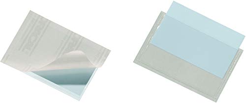 DURABLE Klebetasche Pocketfix®, 93 x 62 mm, innen: 90 x 57 mm (100 Stück), Sie erhalten 1 Packung á 100 Stück von Durable