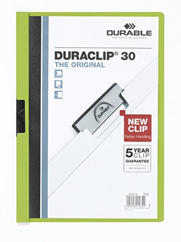 DURABLE Klemmhefter DURACLIP ORIGINAL 30, DIN A4, grün VE=10 von Durable