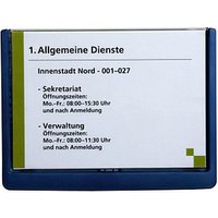 DURABLE Türschild CLICK SIGN Kunststoff blau DIN A5 quer von Durable