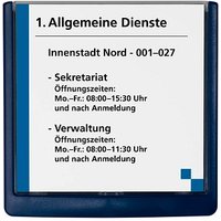 DURABLE Türschild CLICK SIGN Kunststoff blau 14,9 x 14,85 cm von Durable