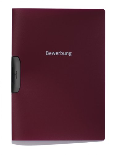 Durable Bewerbungsmappe Duraswing Job, bis 30 Blatt A4, aubergine, 5er Packung, 228931 von Durable