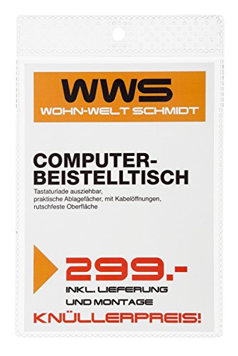 Durable Etiketten-Schutzhüllen A6 Packung, 100 Stück, transparent, 229719 von Durable