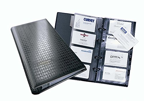 Durable Visitenkartenringbuch Visifix centium, 200 Karten 90 x 57 mm, 145 x 47 x 255 mm, schwarz, 240301 von Durable