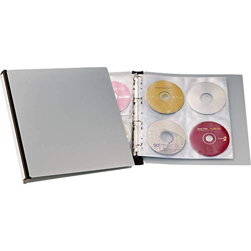 Durable Ringbuch CD/DVD Album 96, schwarzer Ordnerrücken, 12 Hüllen - 325 x 335 x 40 mm, 527701 von Durable