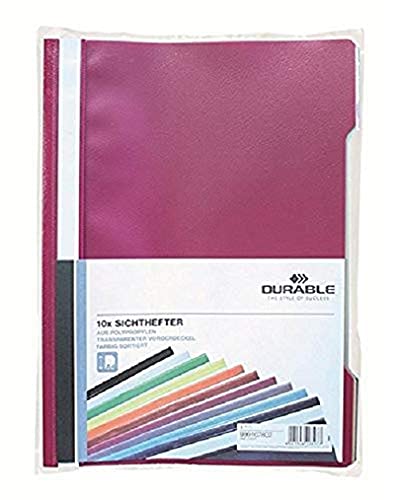 Durable Sichthefter A4 10 Stück, farbig sortiert, 999107802 von Durable