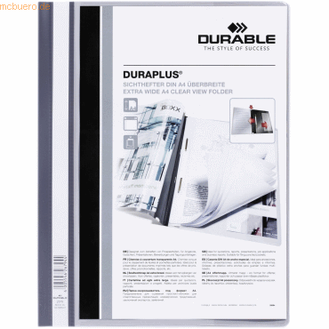 Durable Angebotshefter Duraplus A4 mit Sichttasche Folie grau von Durable