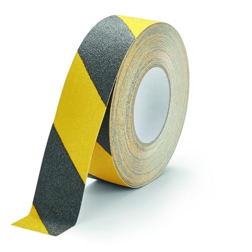 Durable Antirutschband DURALINE GRIP, 50 mm x 15 m, Gelb/Schwarz, Sicherheitsband für Treppen und Rampen, Selbstklebend von Durable