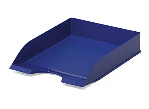 Durable Briefablagen (Basic, für Format DIN A4 bis C4, stapelbar) 6 Stück, blau, 1701672040 von Durable